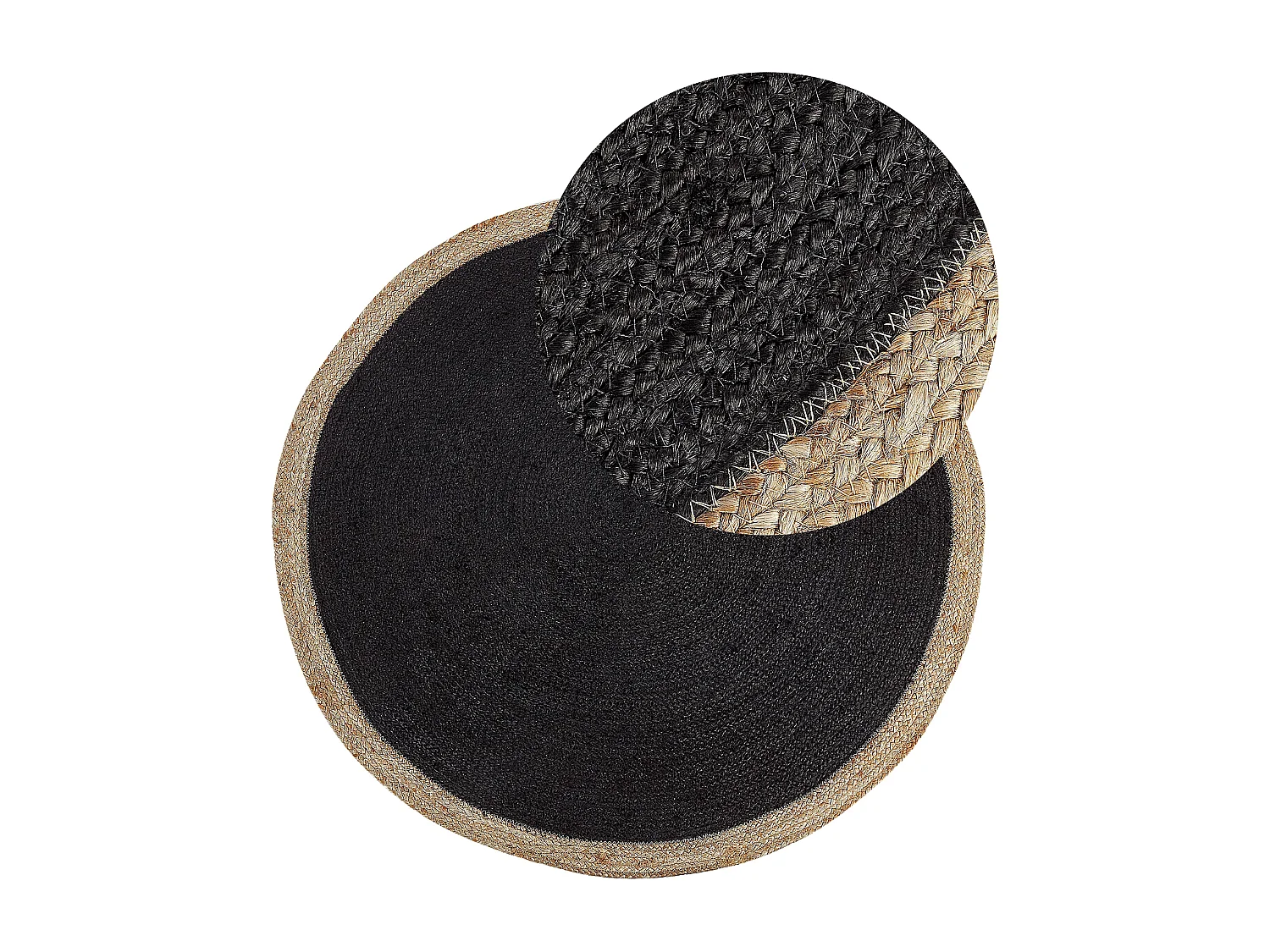 Tapis MENEMEN Noir ø 120 cm Jute