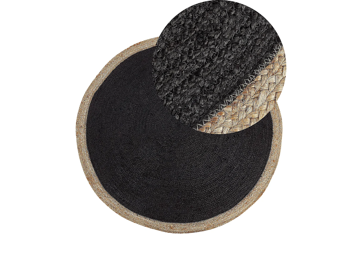 Tapis MENEMEN Noir ø 120 cm Jute