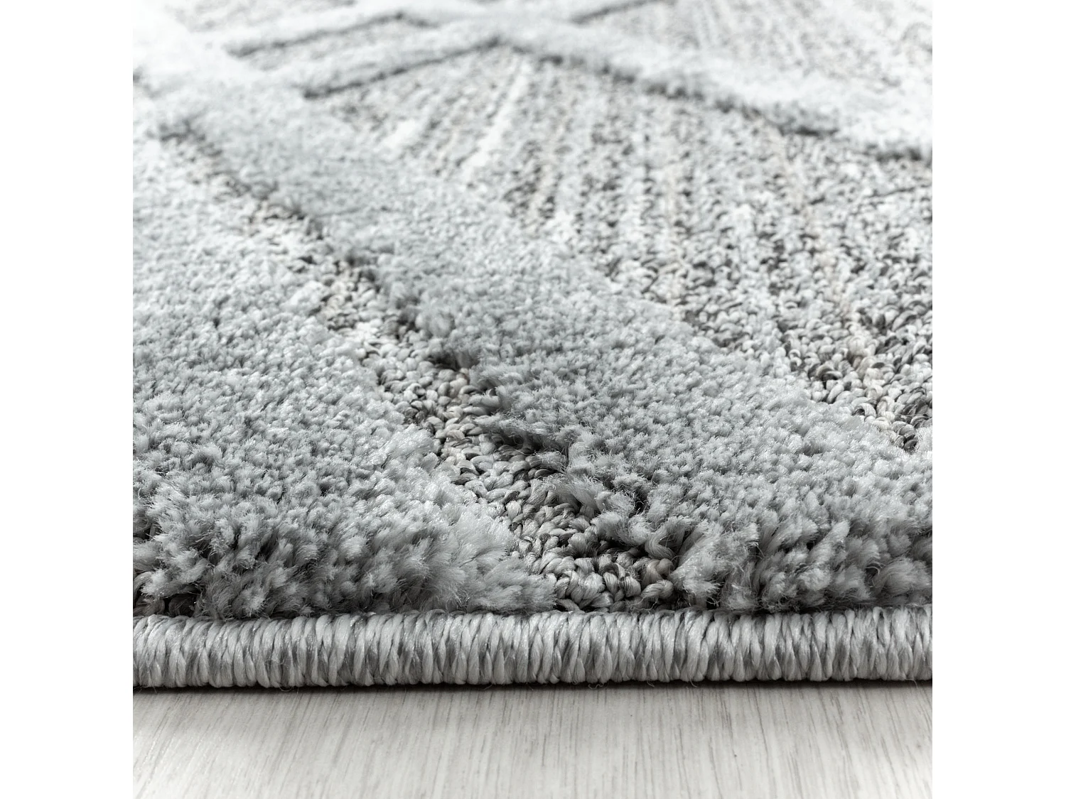 ASIMA - Tapis Berbère à relief - Gris 200 x 290 cm