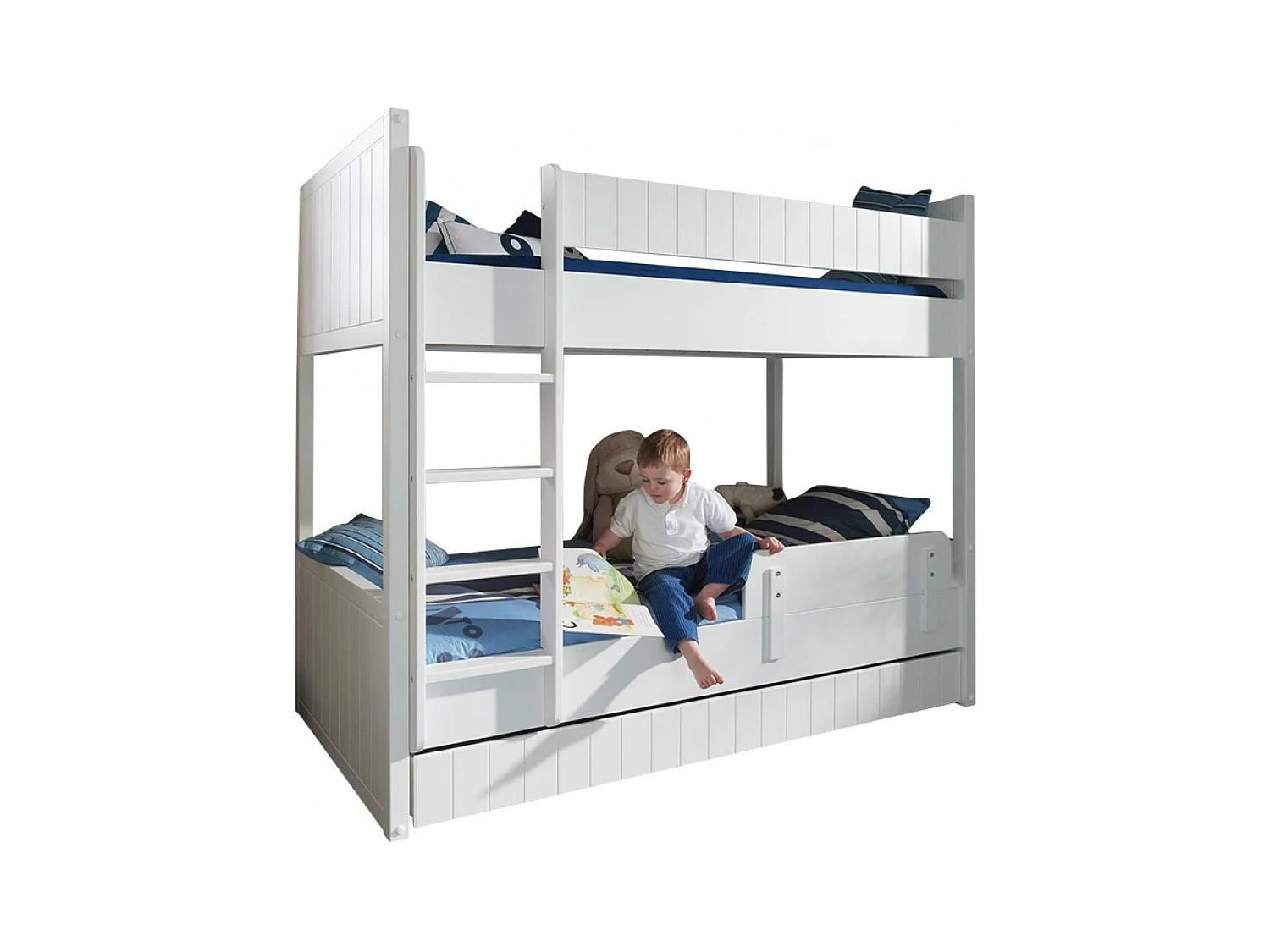 Litera 90x200 cm madera lacada blanca Robin