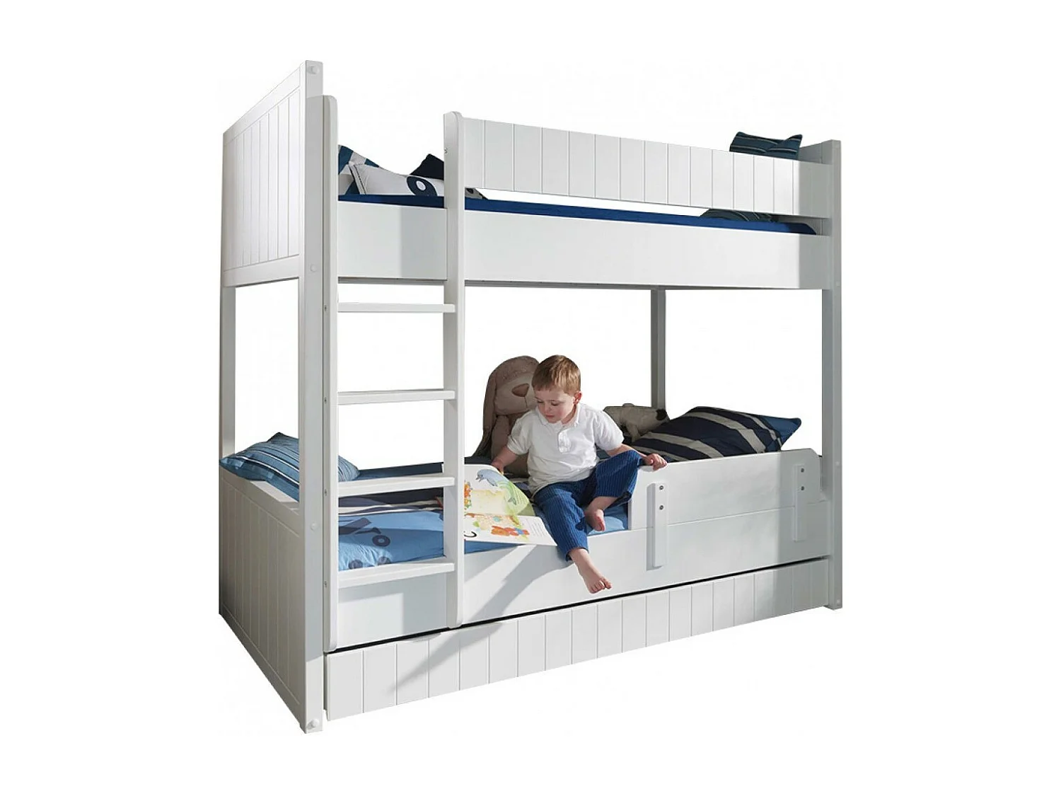 Lit Superposé "Robin" 90x200cm Blanc