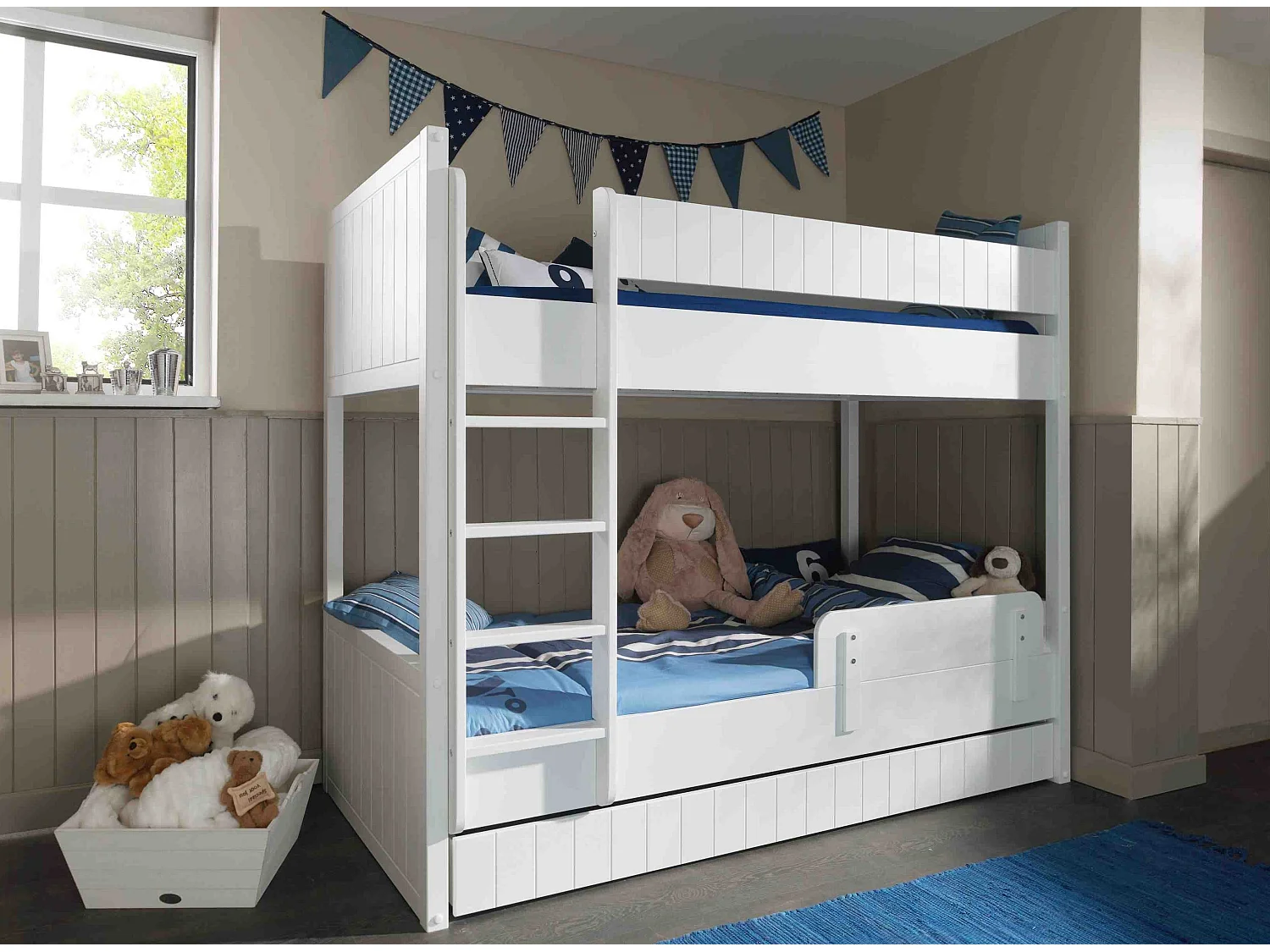 Lit Superposé "Robin" 90x200cm Blanc