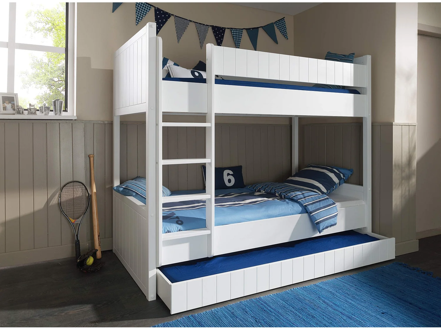 Lit Superposé "Robin" 90x200cm Blanc