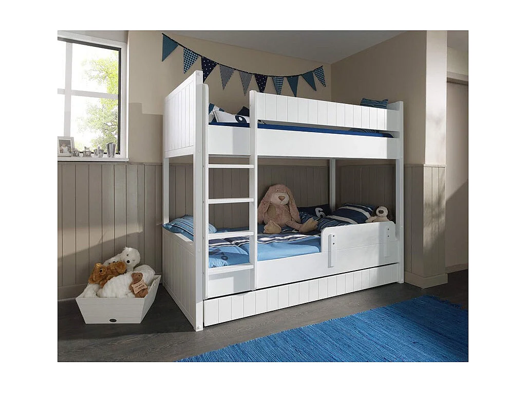 Lit Superposé "Robin" 90x200cm Blanc