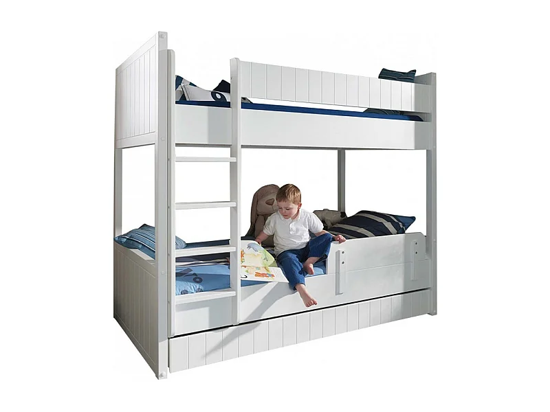 Stapelbed 90x200 cm wit gelakt hout Robin