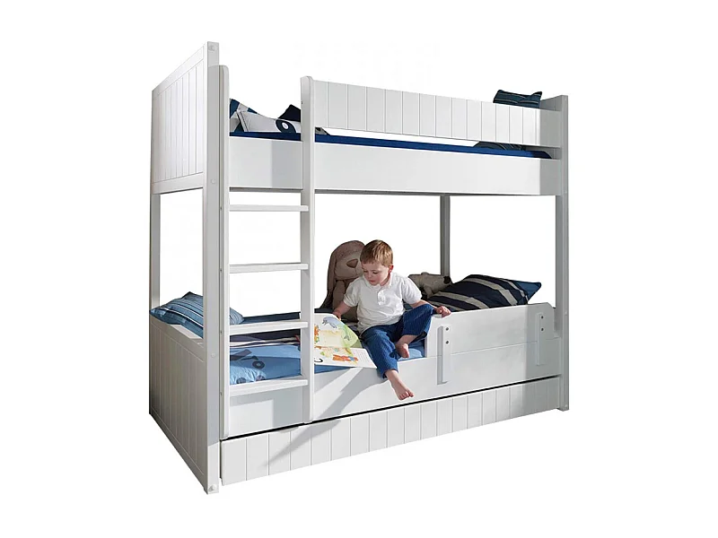 Lit Superposé "Robin" 90x200cm Blanc