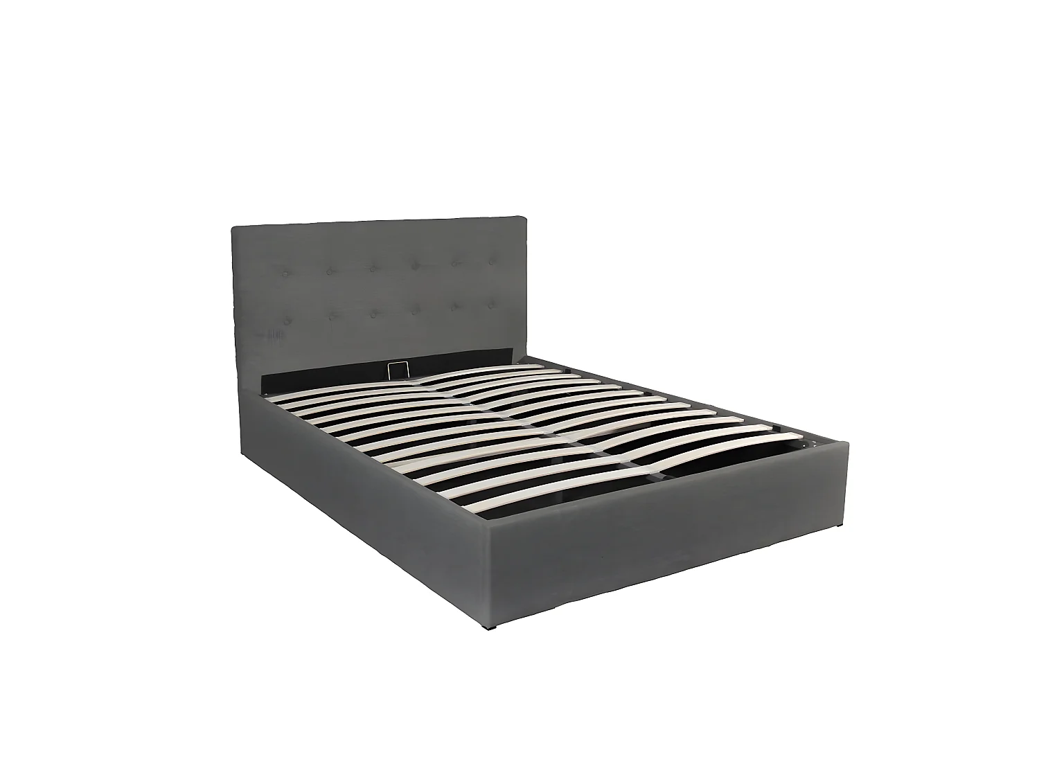 Lit coffre PARMA 140x190 + 1 sommier / Gris foncé