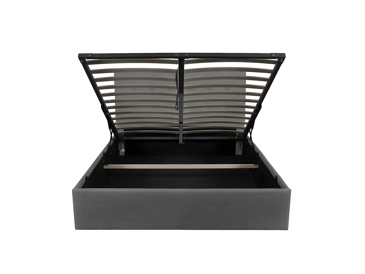 Lit coffre PARMA 140x190 + 1 sommier / Gris foncé