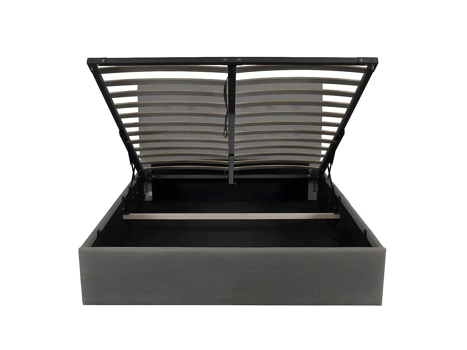 Lit coffre PARMA 140x190 + 1 sommier / Gris foncé