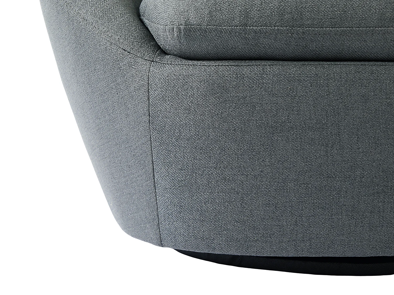 Svingebar stol avrundet svingstol i gris stof med svingstol i stoff. LACARA II