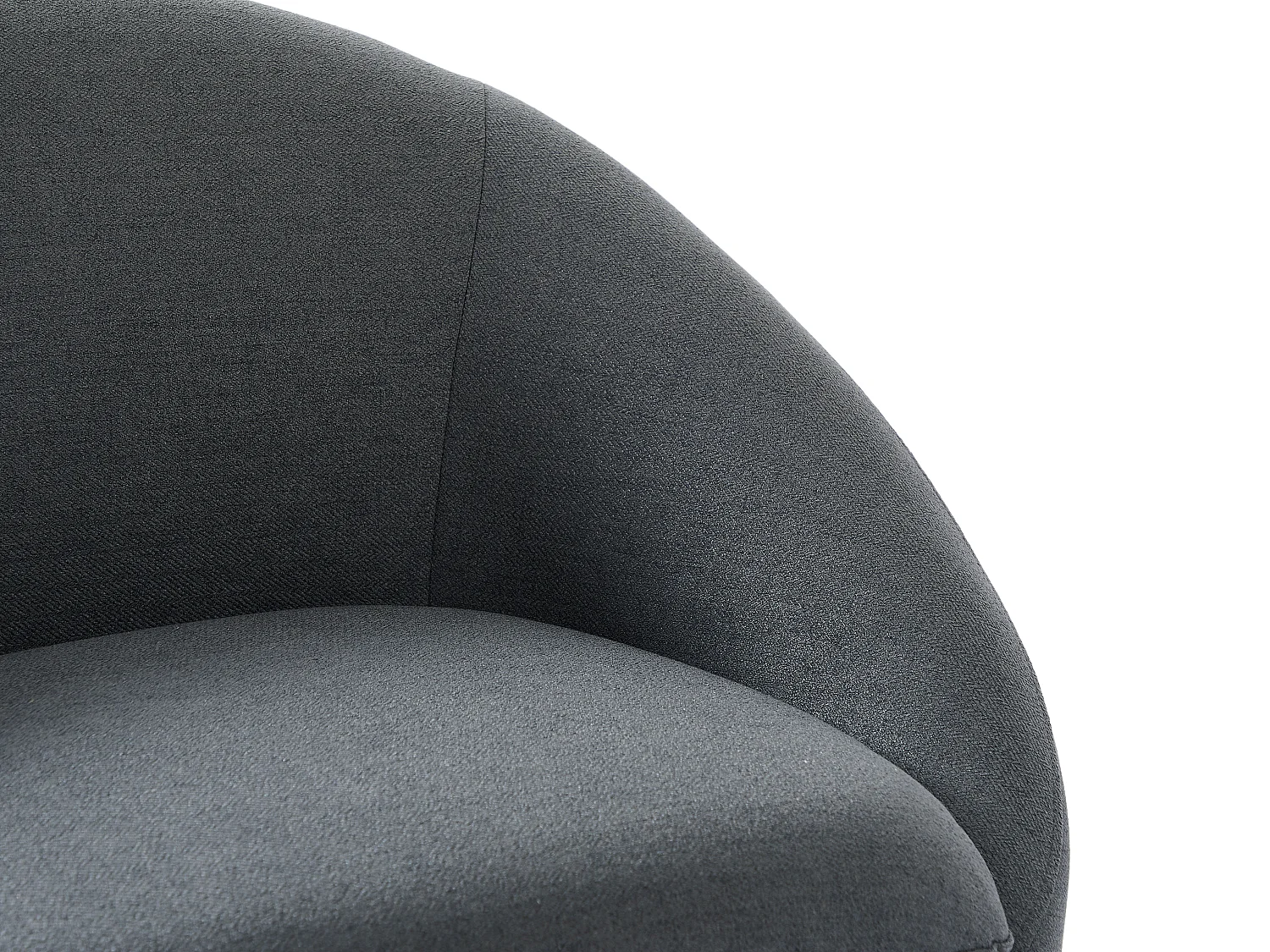 Svingebar stol avrundet svingstol i gris stof med svingstol i stoff. LACARA II