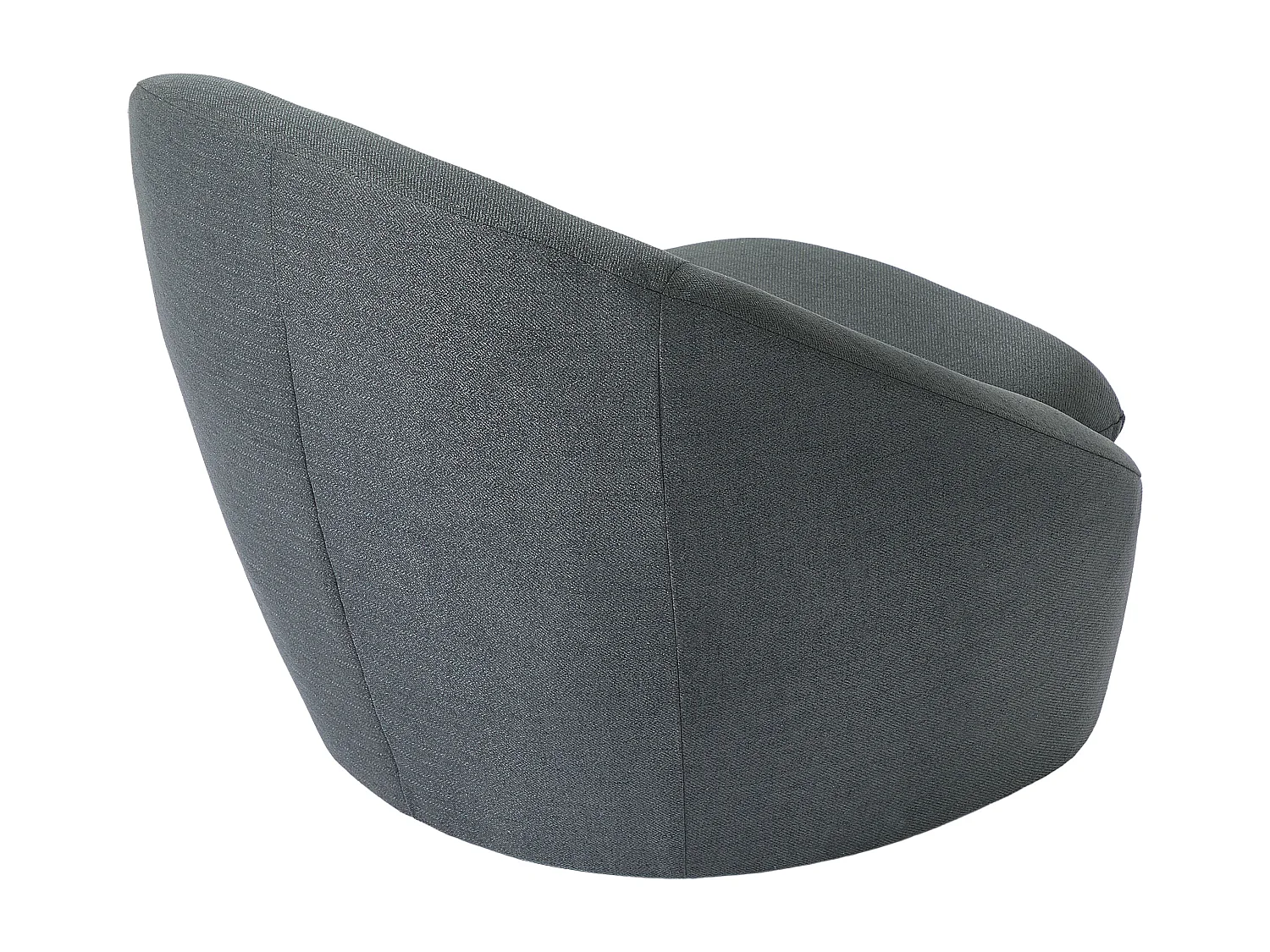 Svingebar stol avrundet svingstol i gris stof med svingstol i stoff. LACARA II