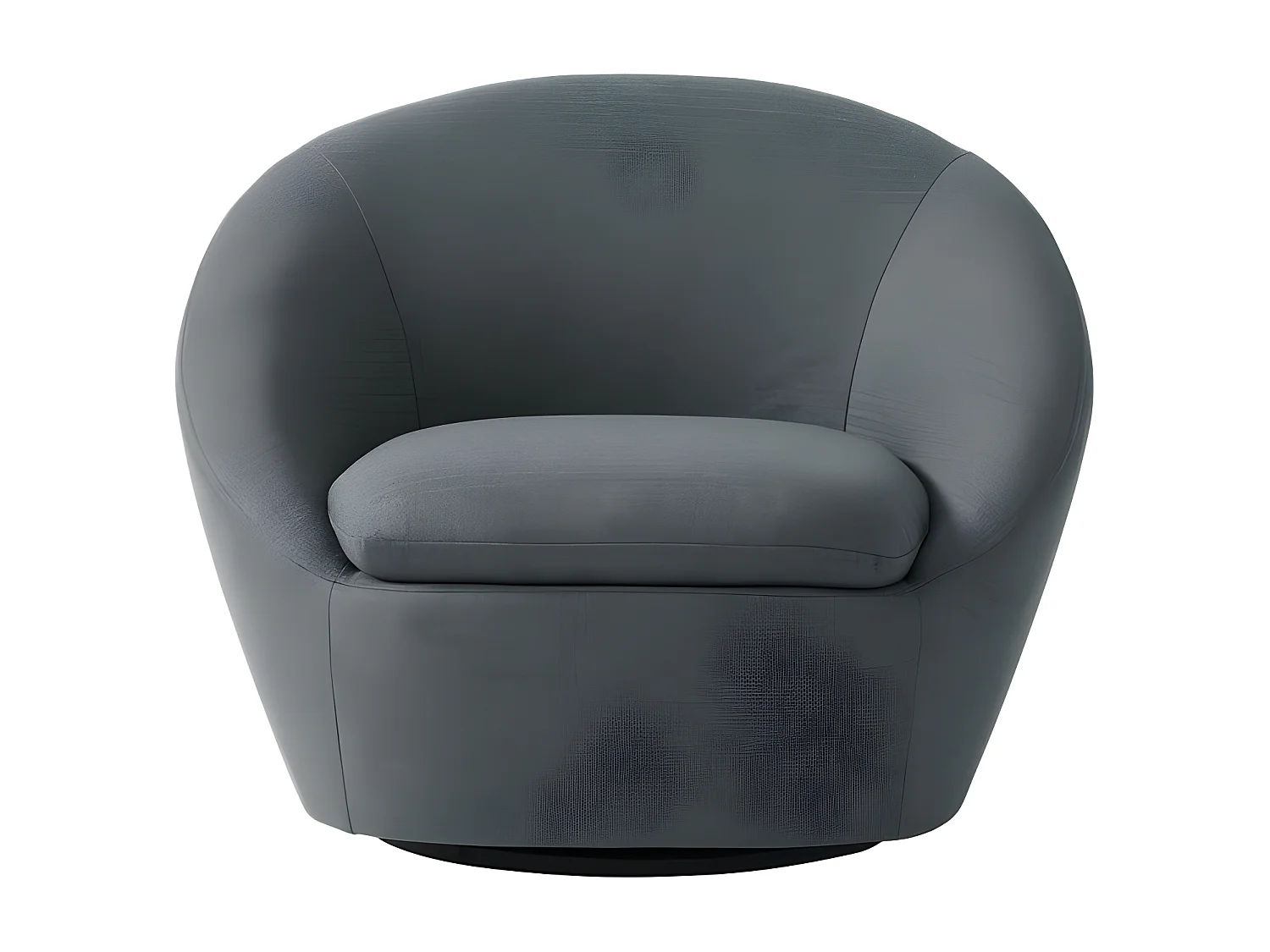 Svingebar stol avrundet svingstol i gris stof med svingstol i stoff. LACARA II