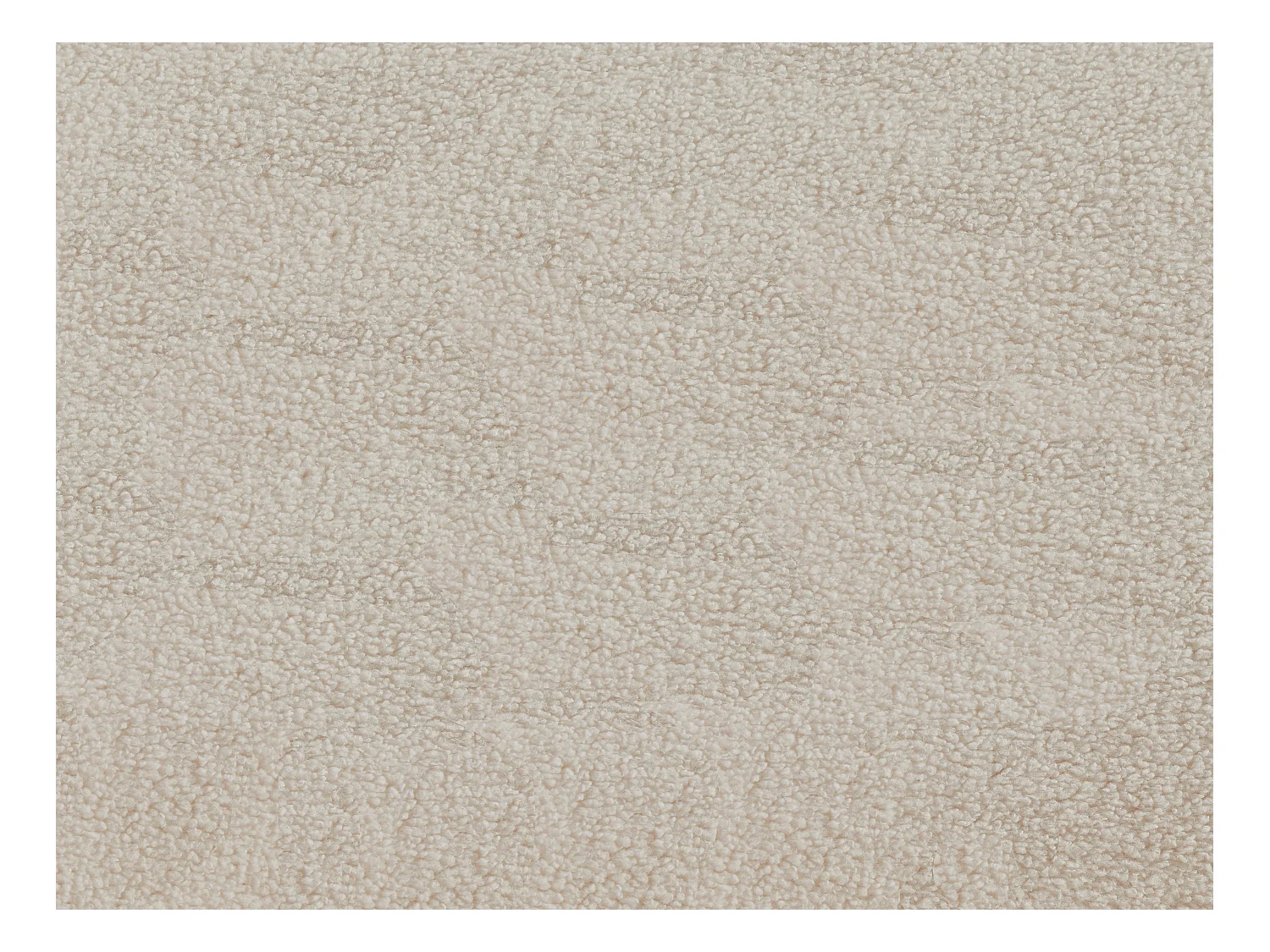 Fauteuil pivotant arrondi en tissu bouclette blanc LACARA