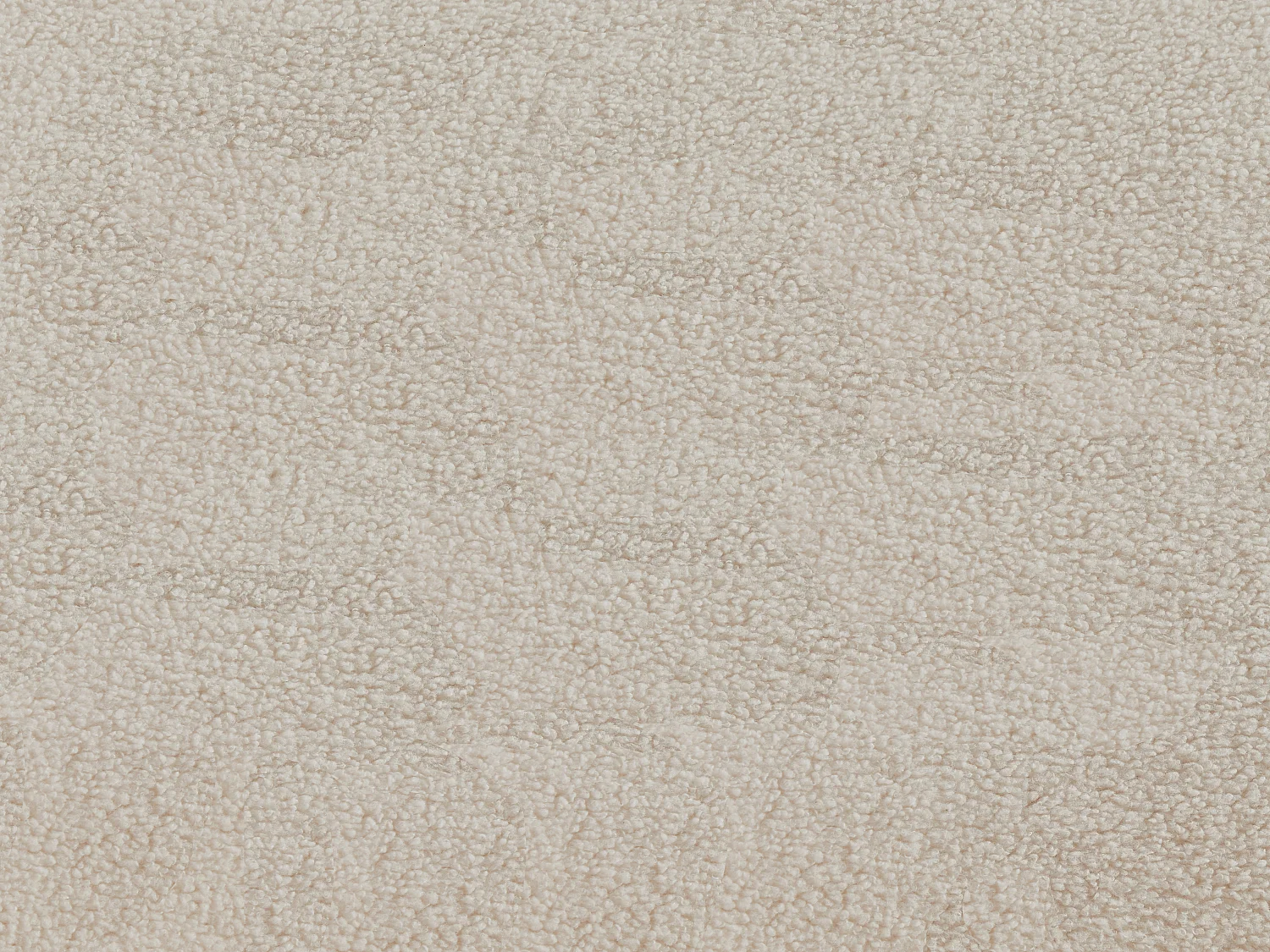 Fauteuil pivotant arrondi en tissu bouclette blanc LACARA