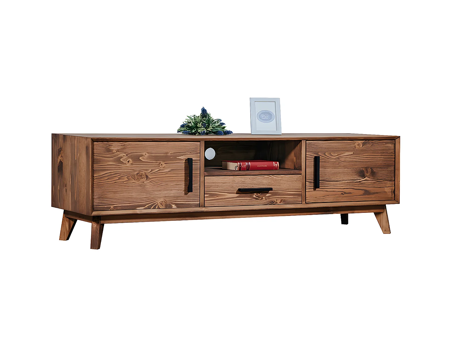 Móvel TV 2 portas 1 gaveta Nostalgie madeira 146cm