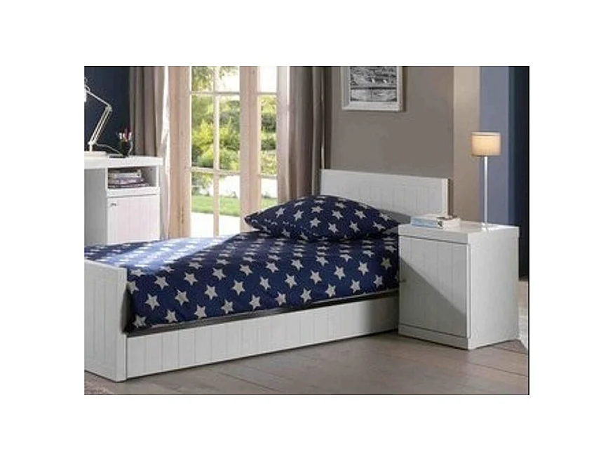 Nachtkastje Robin met deur hout wit