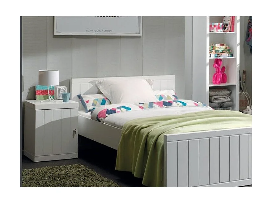 Table de Chevet Enfant "Robin" 55cm Blanc