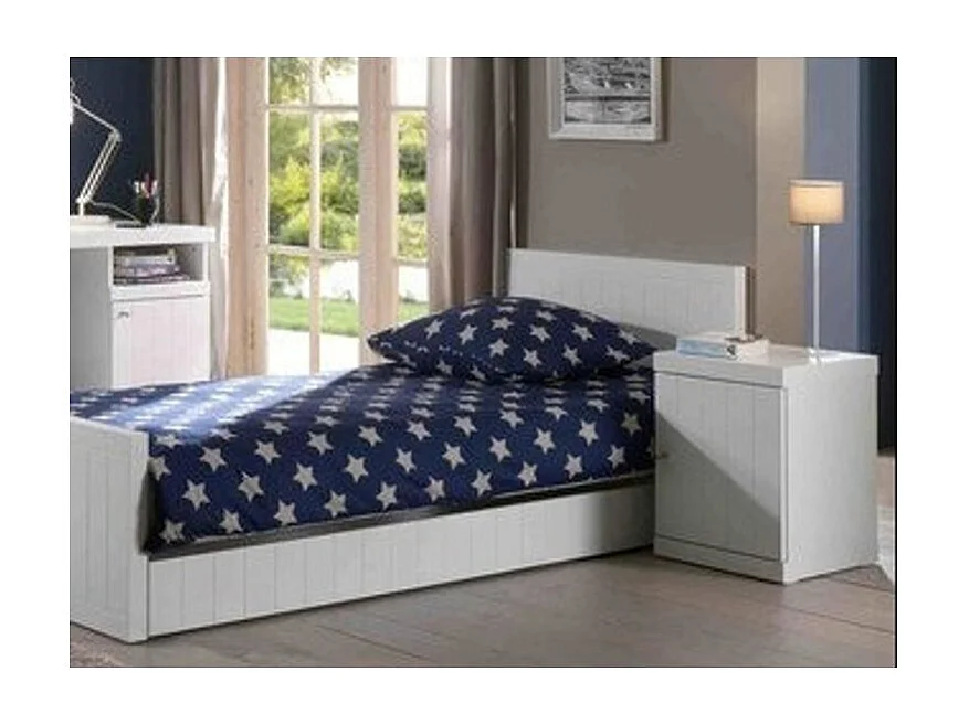 Table de Chevet Enfant "Robin" 55cm Blanc