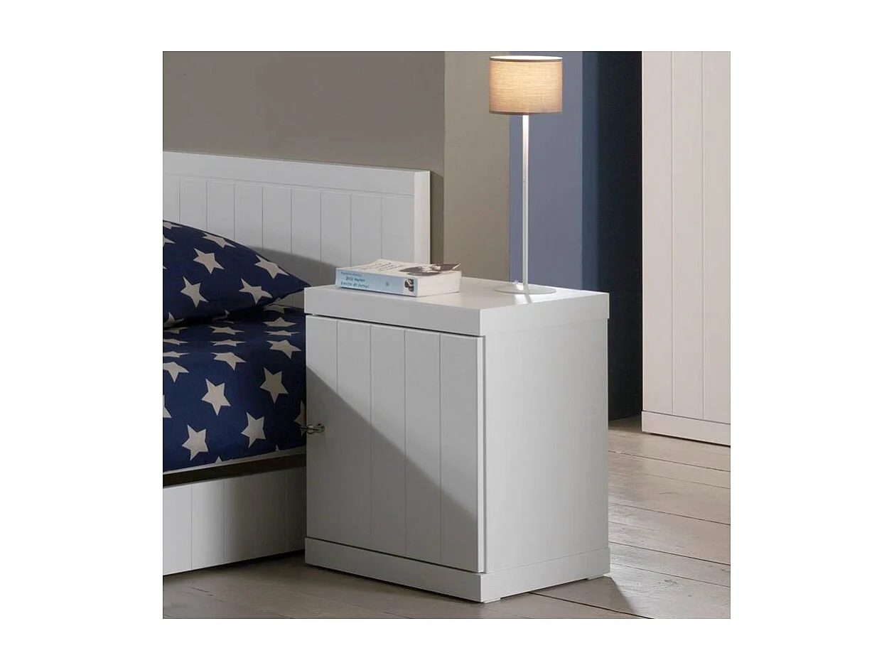 Table de Chevet Enfant "Robin" 55cm Blanc