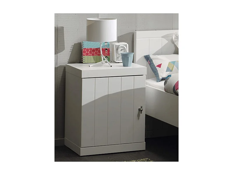 Table de Chevet Enfant "Robin" 55cm Blanc