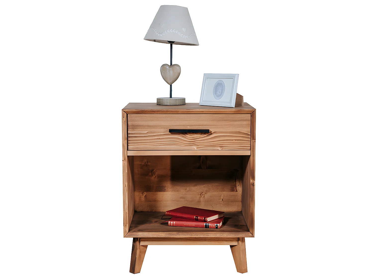 Chevet 1 tiroir 1 niche Nostalgie - Bois