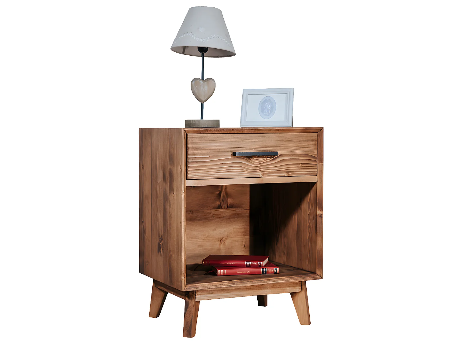 Chevet 1 tiroir 1 niche Nostalgie - Bois