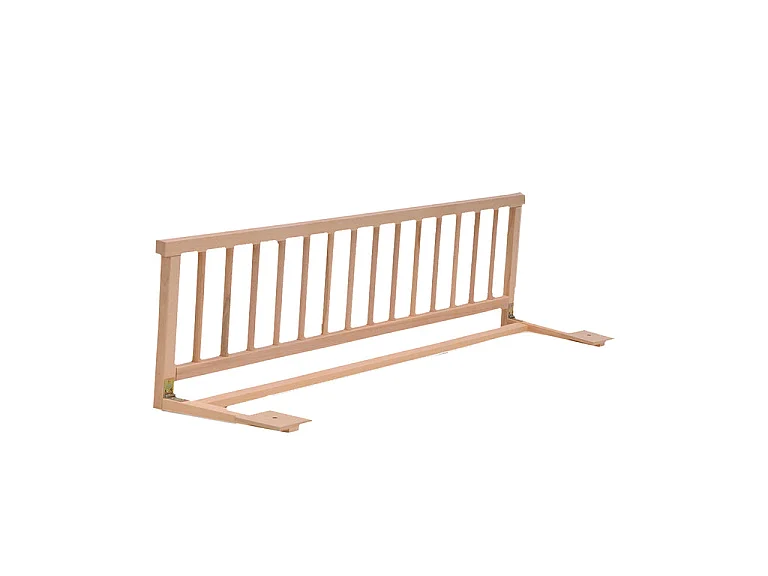 Lit cabane PANDA 90x190 + 1 sommier + barrière /Bois clair