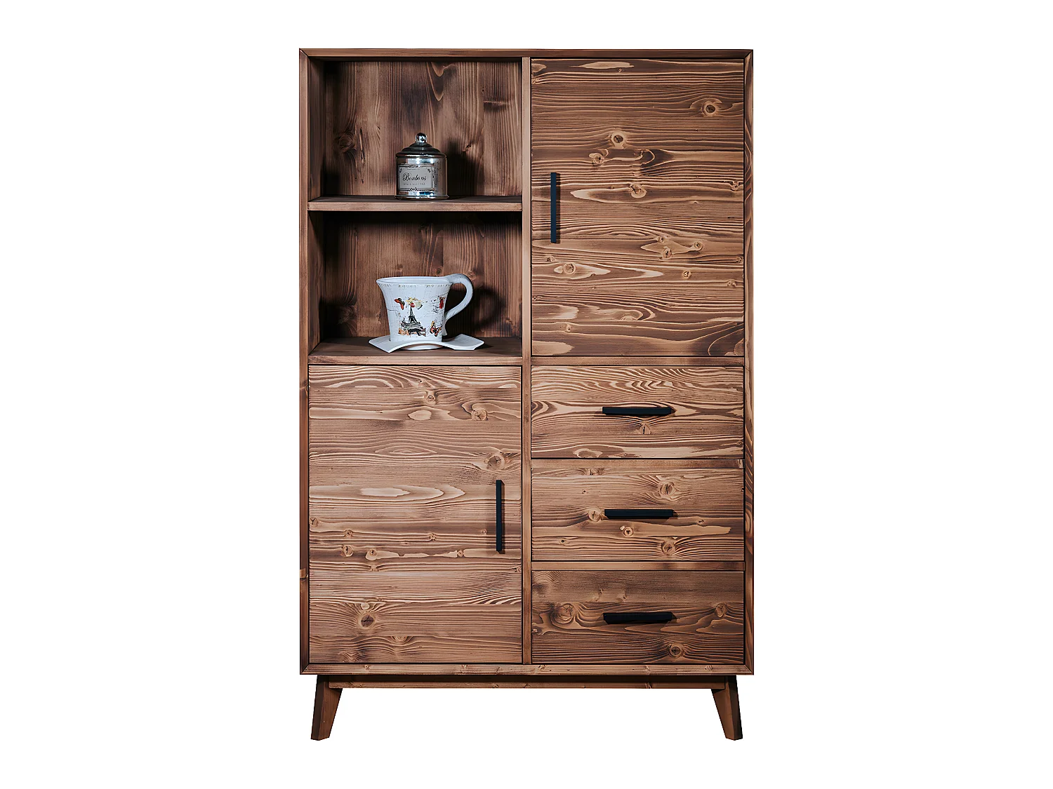 Armoire 2 portes 3 tiroirs 1 niche Nostalgie - Bois