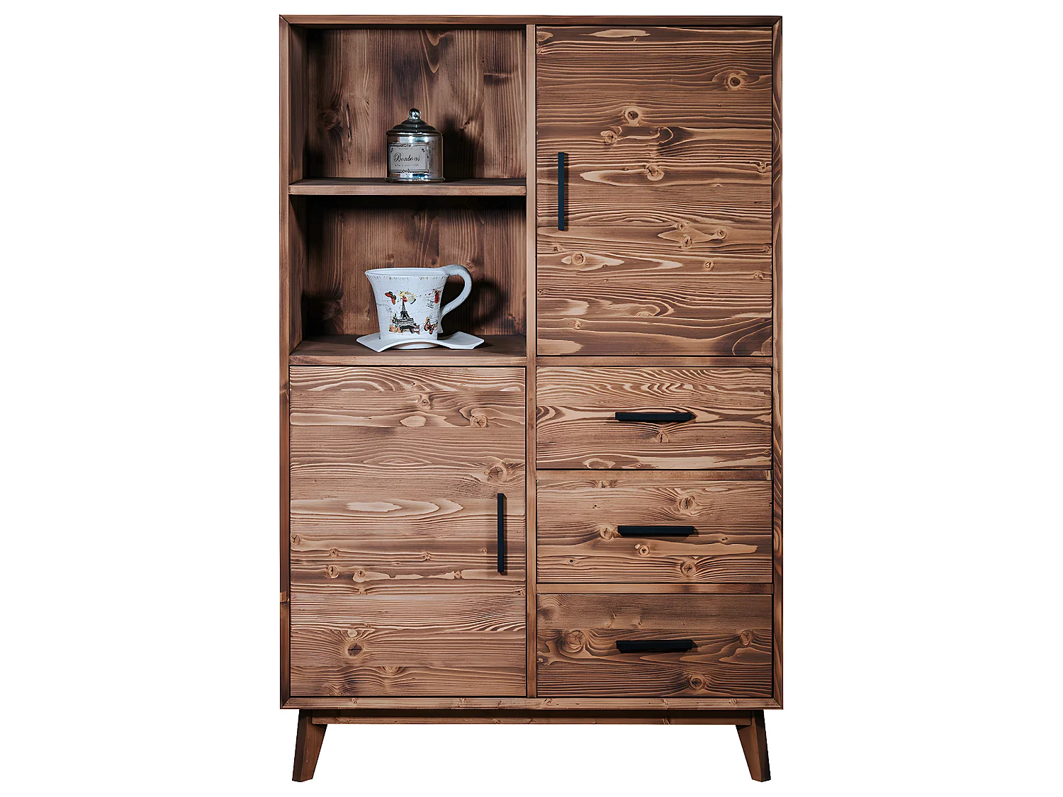 Armoire 2 portes 3 tiroirs 1 niche Nostalgie - Bois