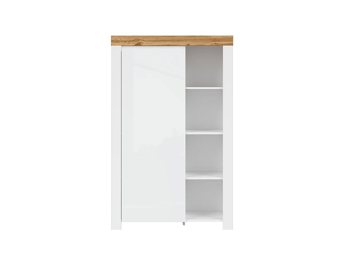 Bücherregal 1-türig Hella Weiß und Holz