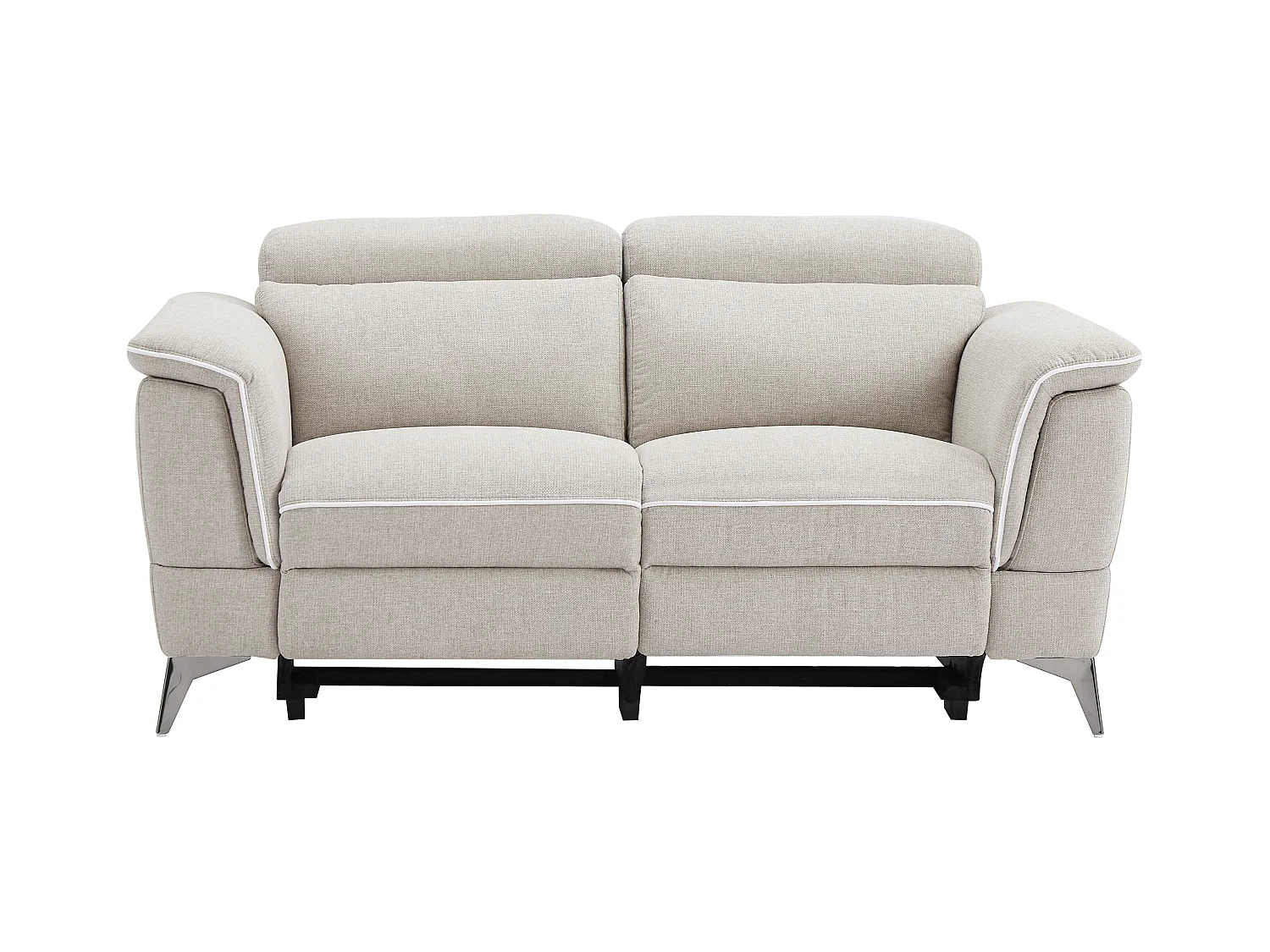 Relaxsofa elektrisch 2-Sitzer - Stoff - Beige - MACARI