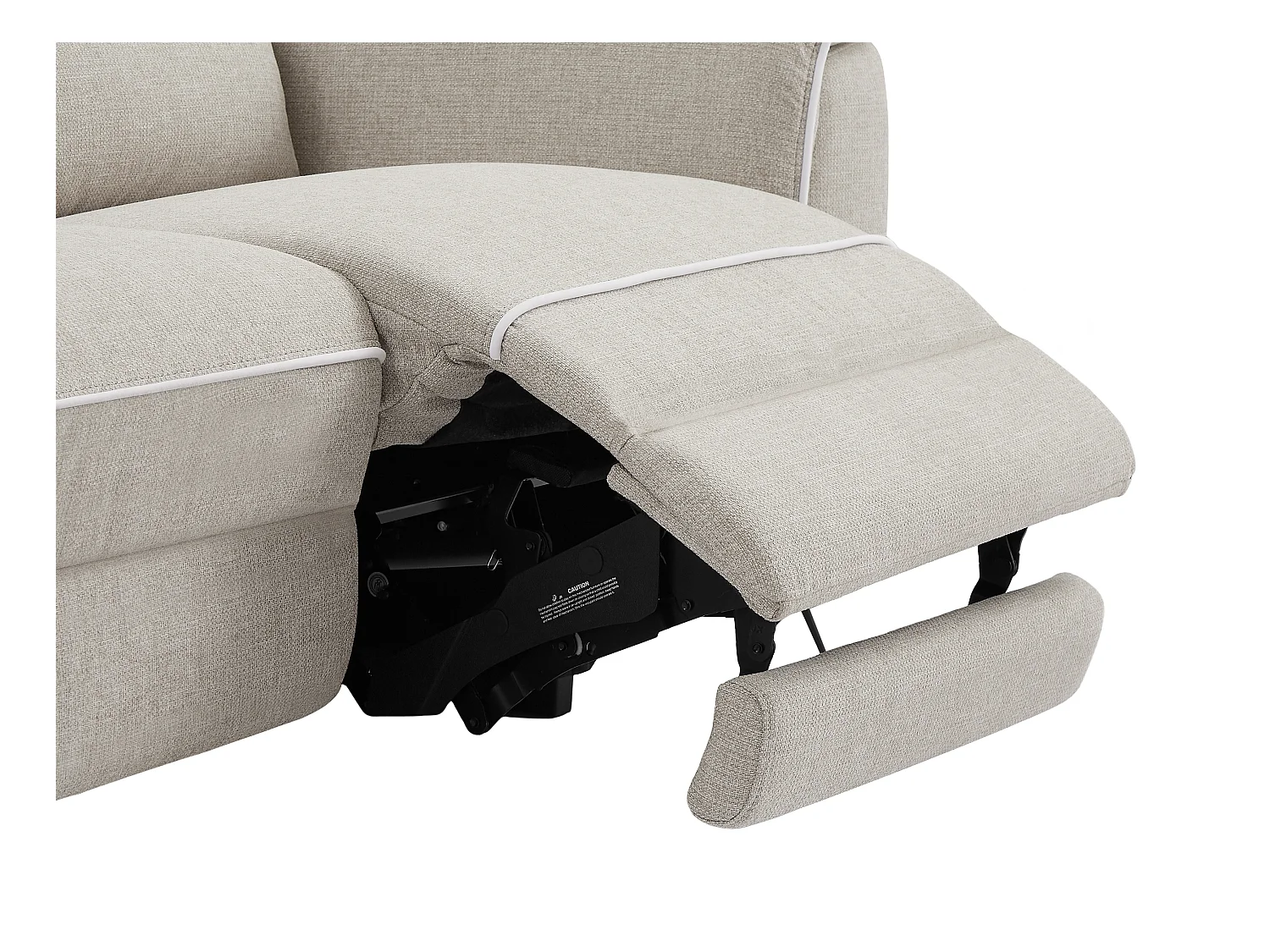 Relaxsofa elektrisch 2-Sitzer - Stoff - Beige - MACARI