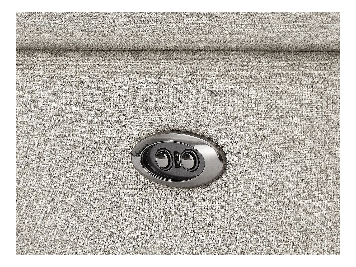 Relaxsofa elektrisch 2-Sitzer - Stoff - Beige - MACARI