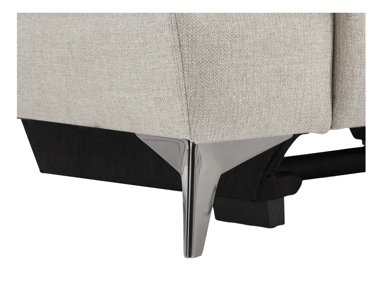 Canapé 3 places relax électrique en tissu beige MACARI