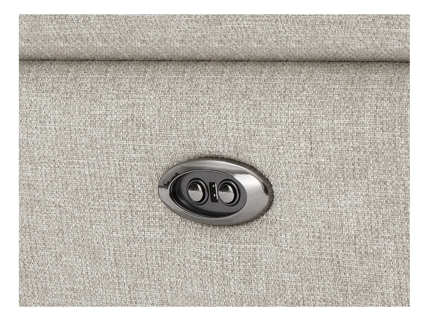 Canapé 3 places relax électrique en tissu beige MACARI