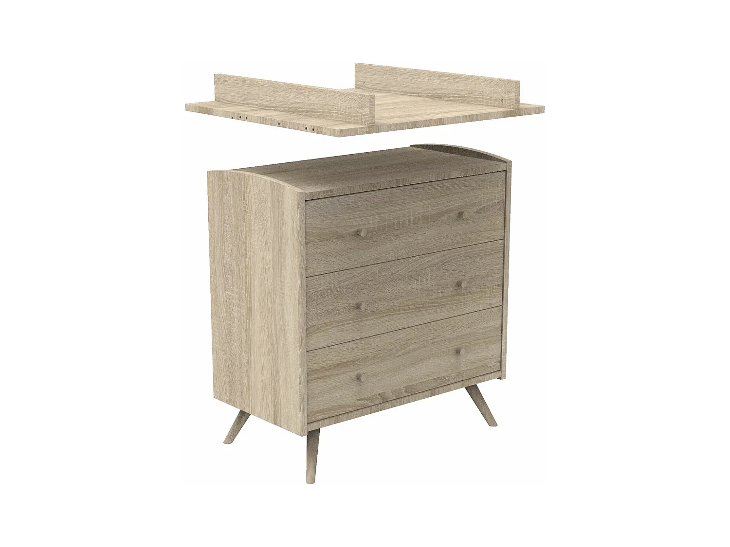 Plan à langer Access - Bois de chêne