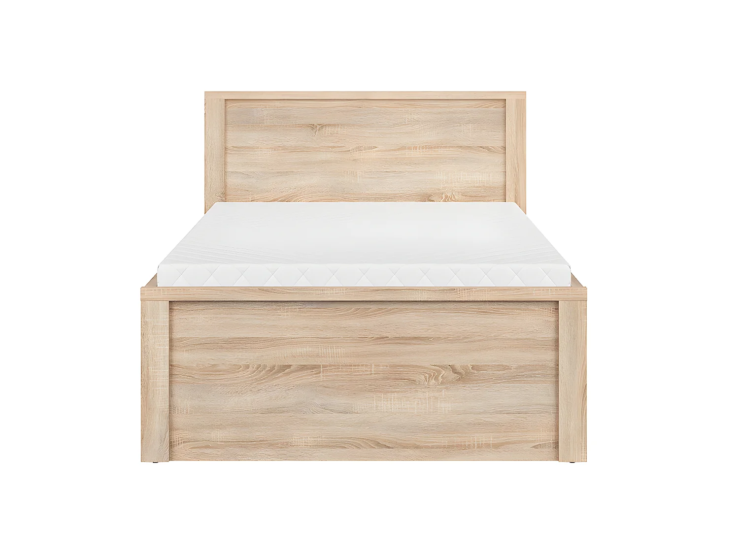 Lit 120x200 tête de lit haut Soren Bois