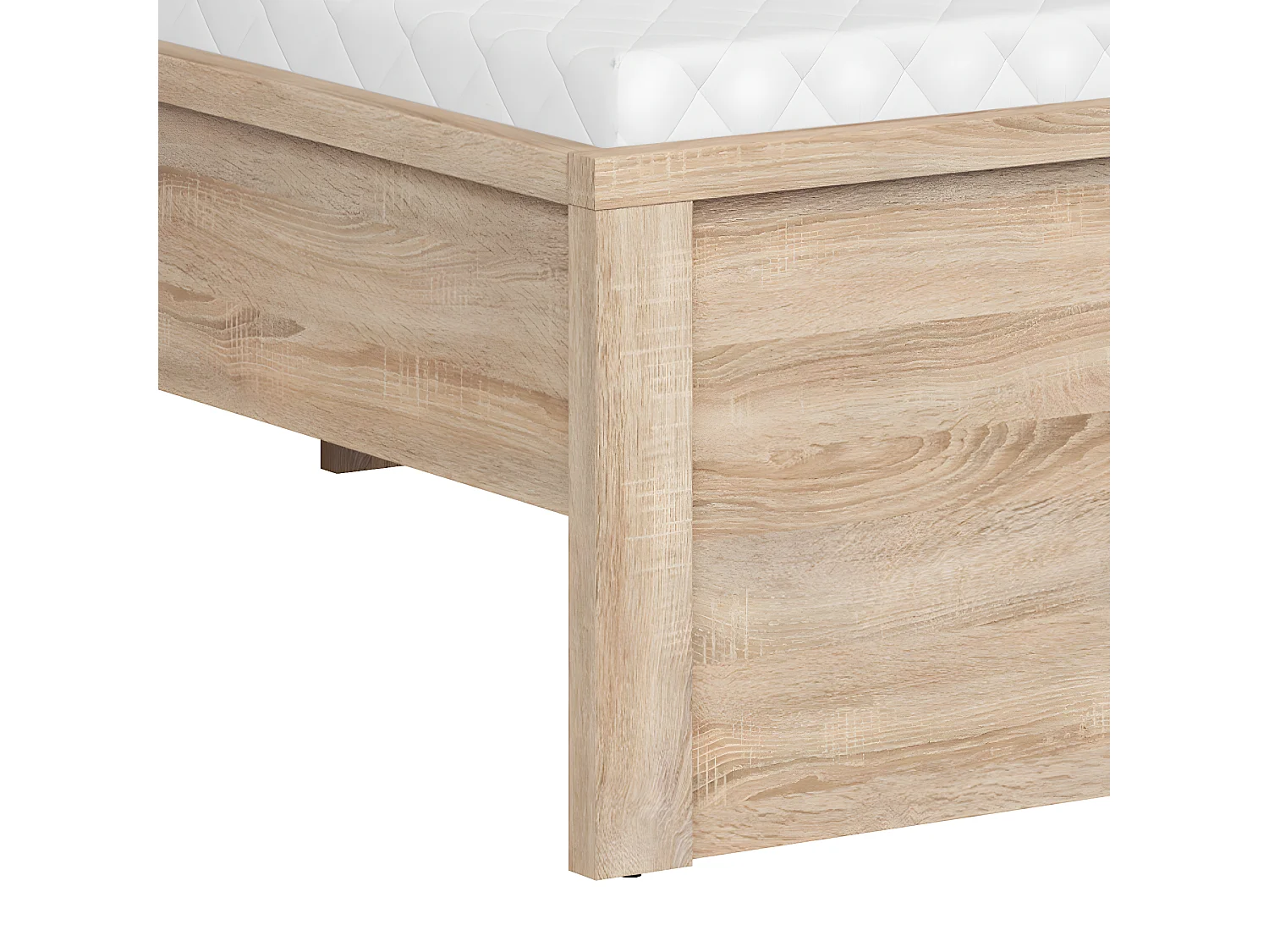 Lit 120x200 tête de lit haut Soren Bois