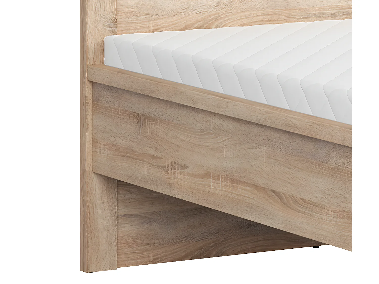 Lit 120x200 tête de lit haut Soren Bois