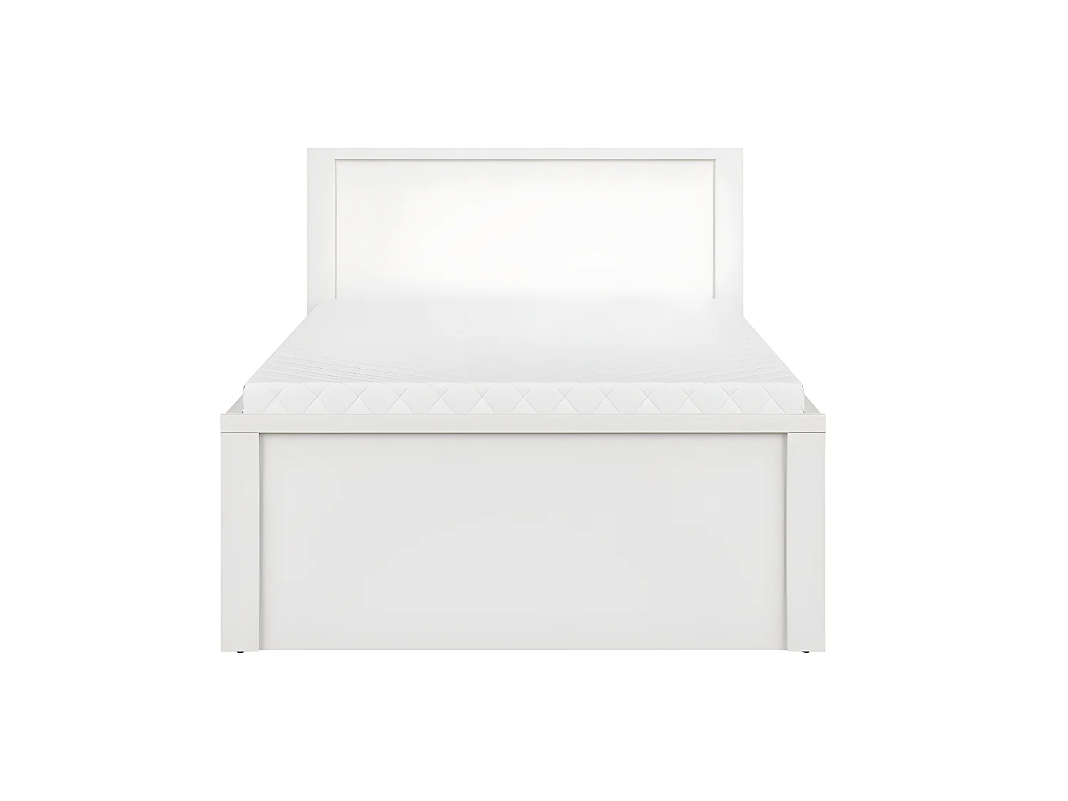 Soren 120x200 hoog bed met hoofdbord Wit