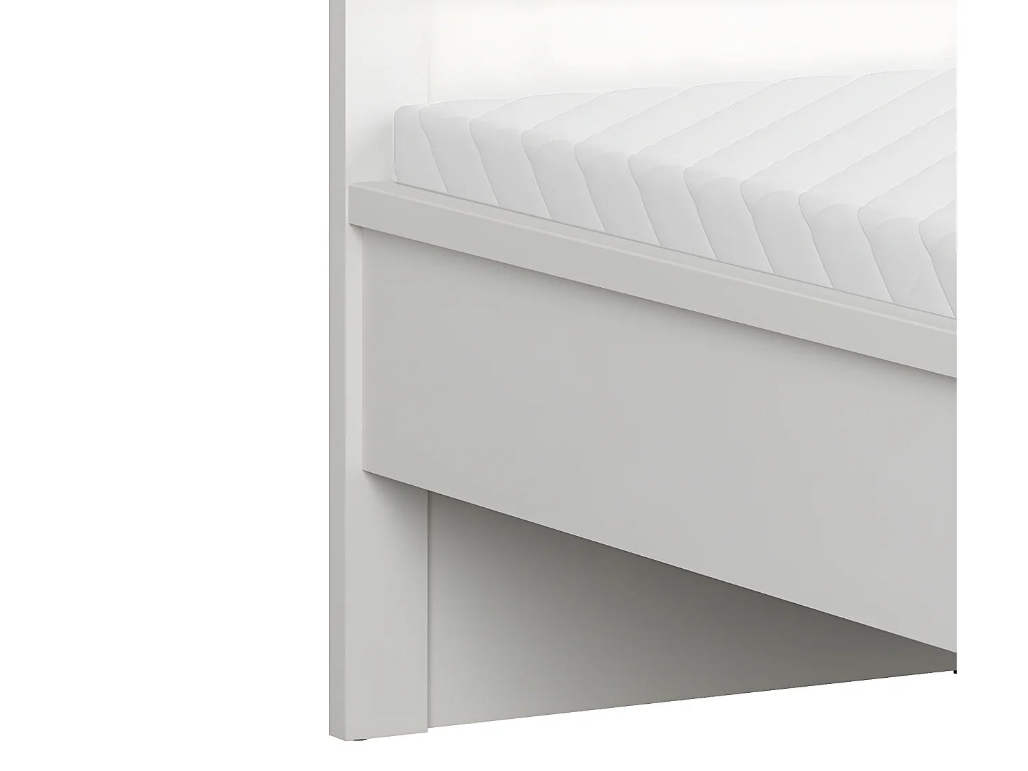 Soren 120x200 hoog bed met hoofdbord Wit