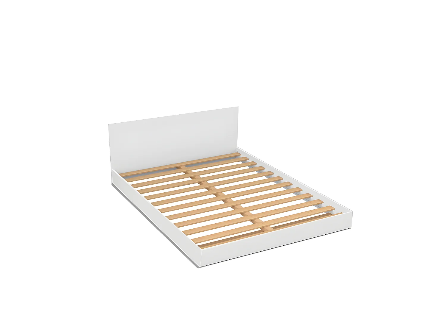 Lit LOFT 140x190 + 1 sommier + tête de lit / Blanc