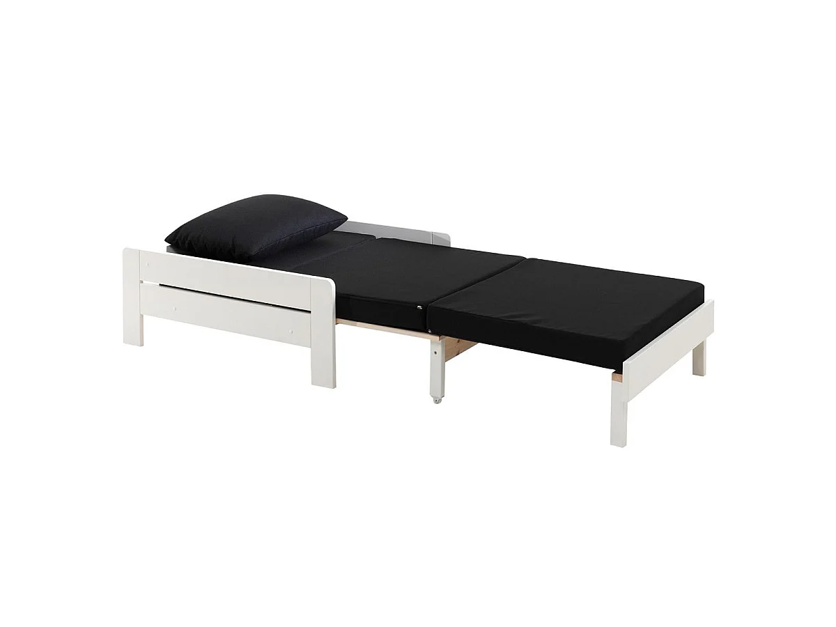 Fauteuil-Lit Convertible Enfant "Pino" 98-207cm Blanc