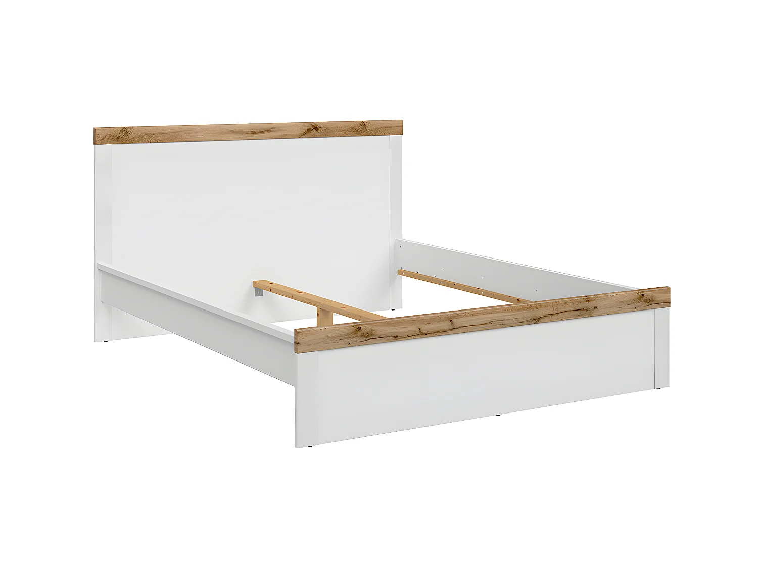 Lit 160x200 Hella Blanc et Bois