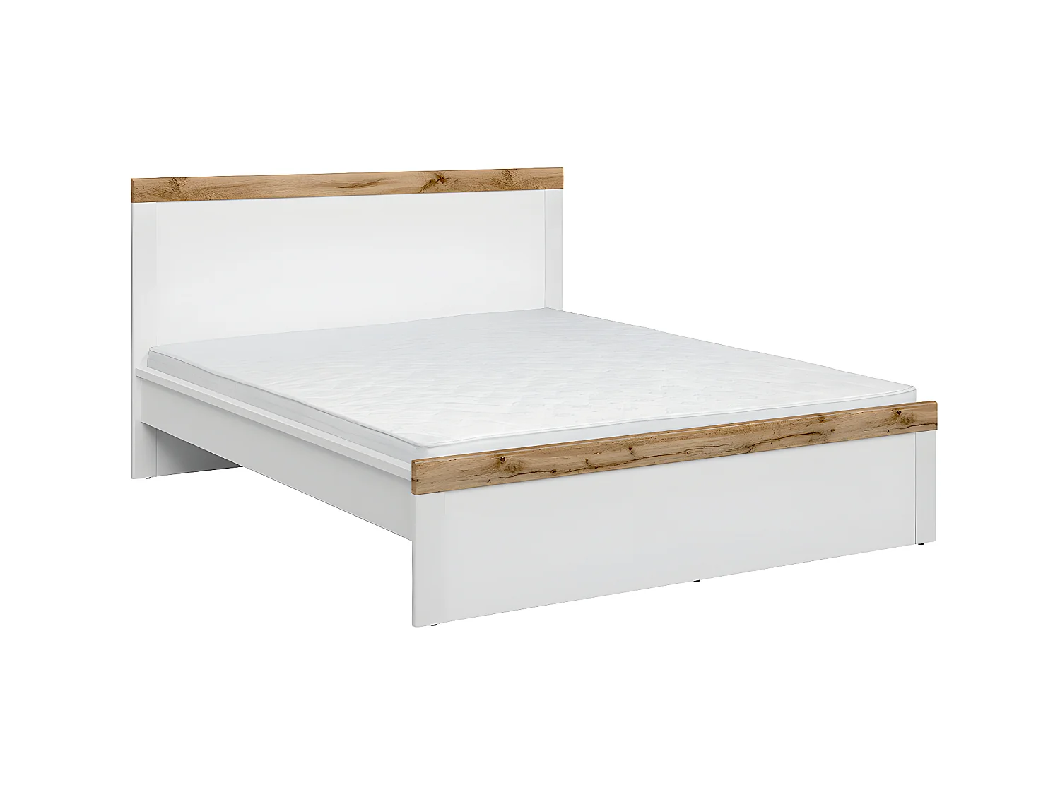 Lit 160x200 Hella Blanc et Bois