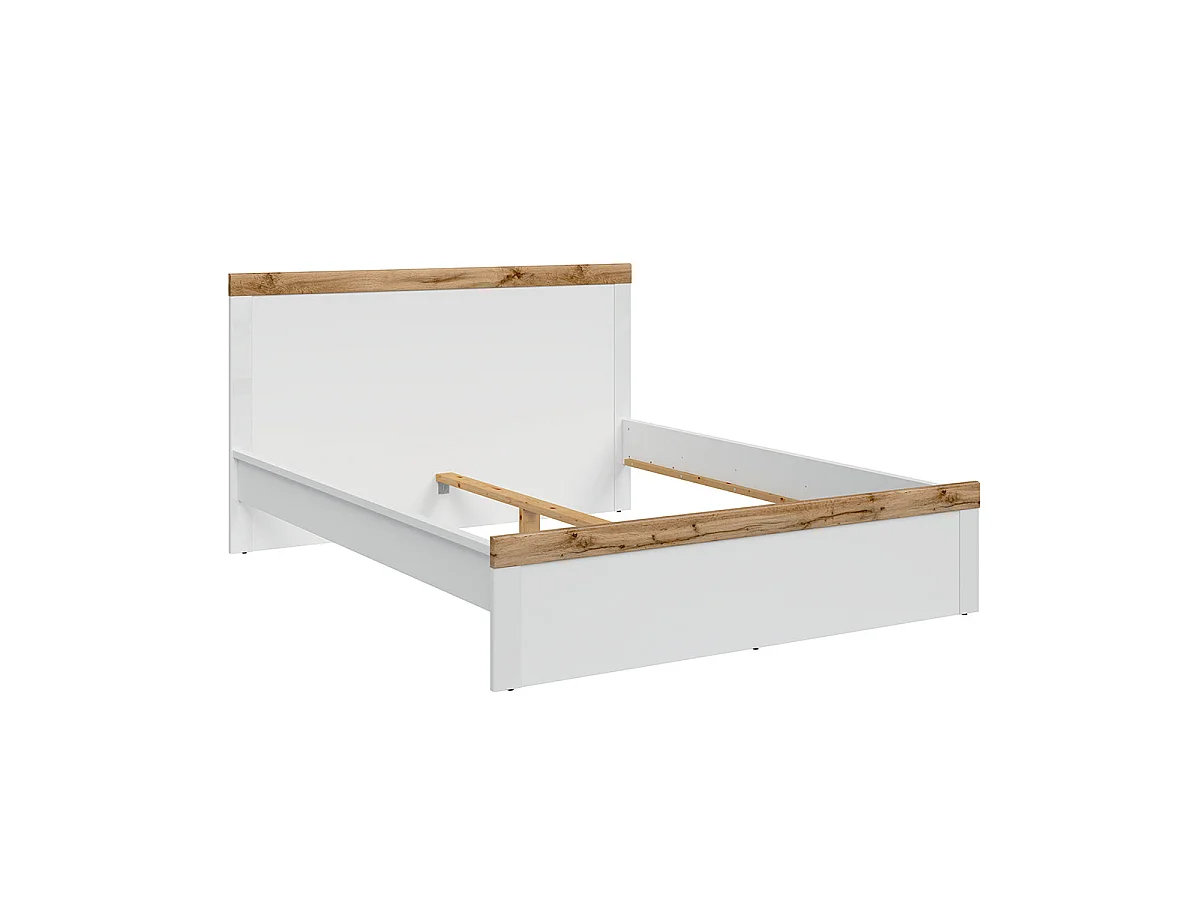 Seng 160x200 Hella Hvid og Træ