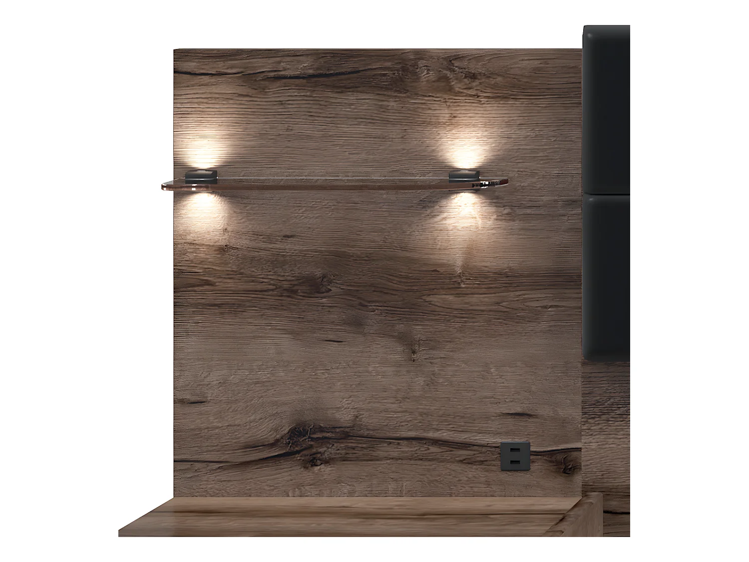 Romane Bois 180x200 LED nachtkastje en USB-aansluiting inbegrepen