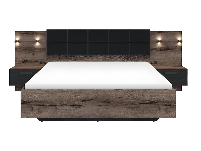 Romane Bois 180x200 LED nachtkastje en USB-aansluiting inbegrepen