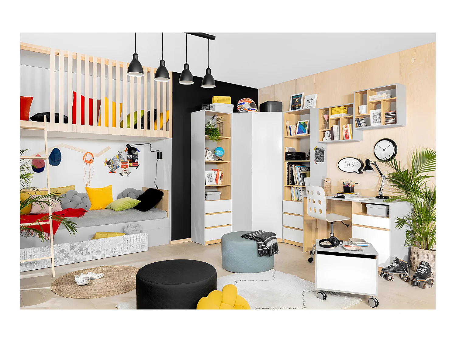 Letto singolo Pop grigio 90x200cm